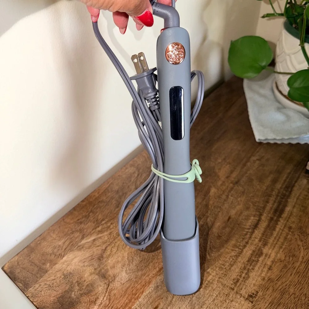 Hairitage Digital Flat Iron Hair Straightener Gray Rose Gold Ceramic Tested Work